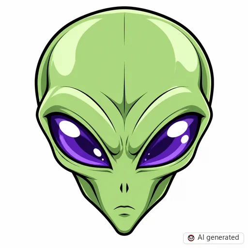Alien-Tattoo-Entwurf im Stil Anime