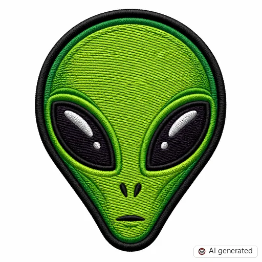Diseño de tatuaje de Alienígena en estilo Bordado