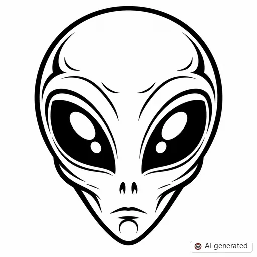 Alien tattoo design in New School style
