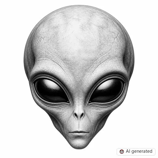 Alien tattoo design in Realism style