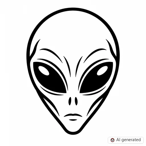 Alien tattoo design in Traditional style