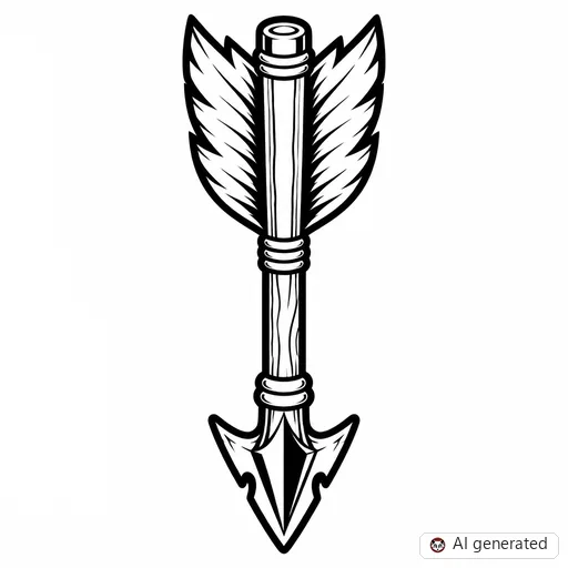 Arrow tattoo design in New School style