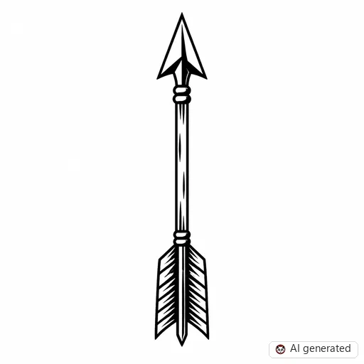 Arrow tattoo design in Traditional style