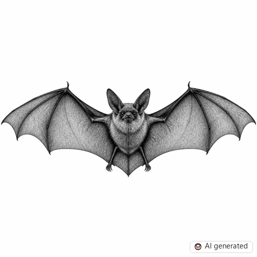 Bat tattoo design in Realism style