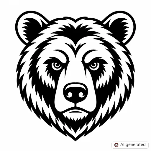 Bear tattoo design in Traditional style