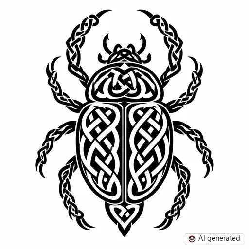 Disegno di tatuaggio Coleottero in stile Celtico