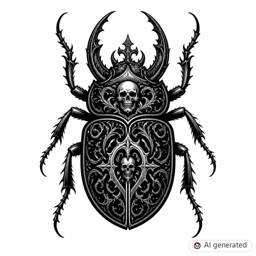 Disegno di tatuaggio Coleottero in stile Gothic
