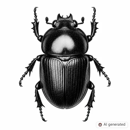 Beetle tattoo design in Realism style