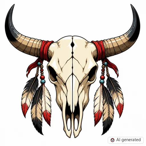 Stier-Tattoo-Entwurf im Stil Anime