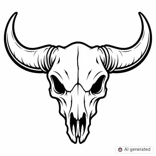 Stier-Tattoo-Entwurf im Stil New School