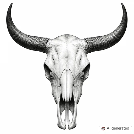 Stier-Tattoo-Entwurf im Stil Realism