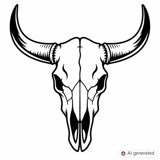 Stier-Tattoo-Entwurf im Stil Traditional