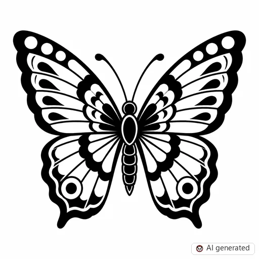 Butterfly tattoo design in Traditional style