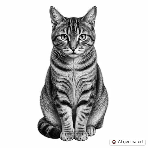 Cat tattoo design in Realism style