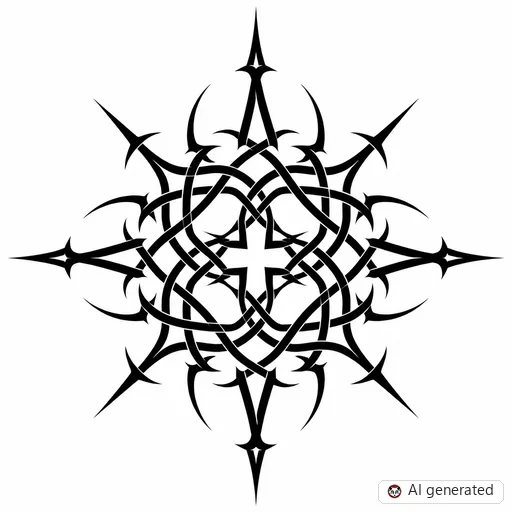 Celtic knot tattoo design in Cybersigilism style