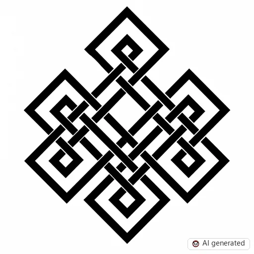 Celtic knot tattoo design in Geometric style