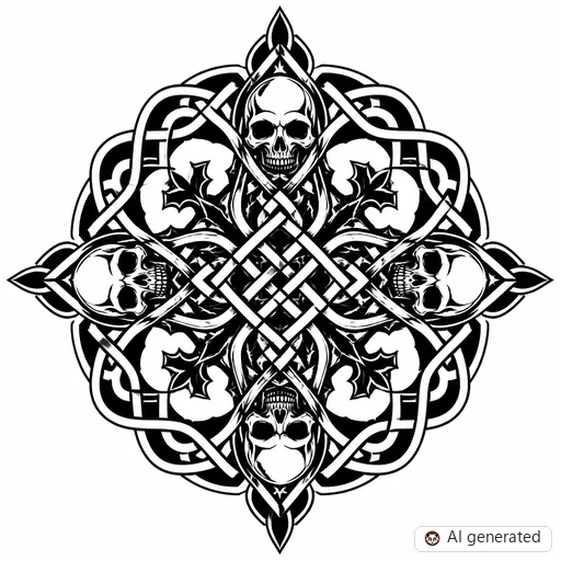 Disegno di tatuaggio Nodo celtico in stile Gothic