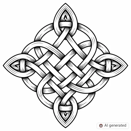 Celtic knot tattoo design in Illustrative style