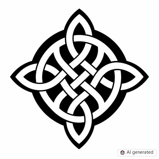 Keltischer Knoten-Tattoo-Entwurf im Stil Negative Space