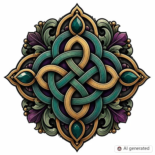 Keltischer Knoten-Tattoo-Entwurf im Stil Neo-Traditional