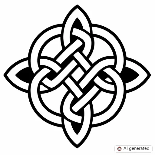 Celtic knot tattoo design in New School style