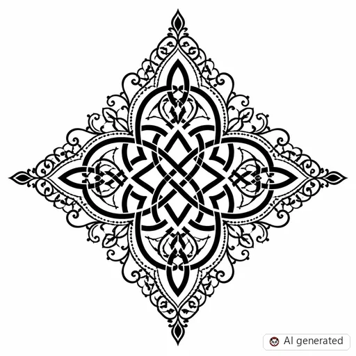 Celtic knot tattoo design in Ornamental style
