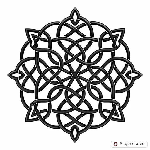 Celtic knot tattoo design in Realism style