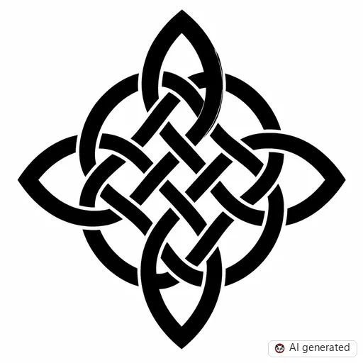 Celtic knot tattoo design in Traditional style