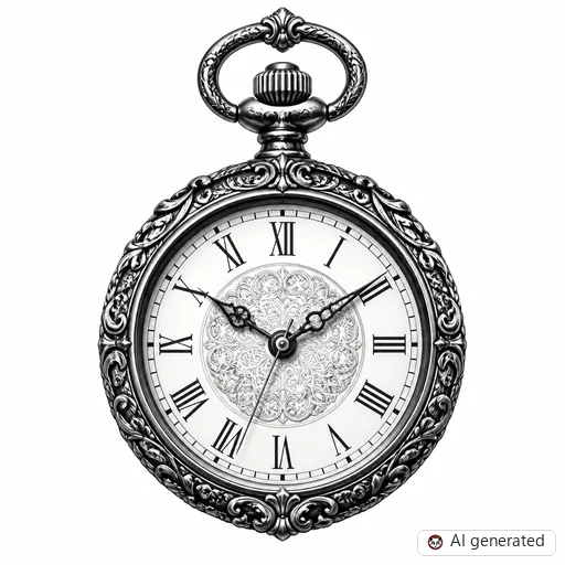 Clock tattoo design in Realism style