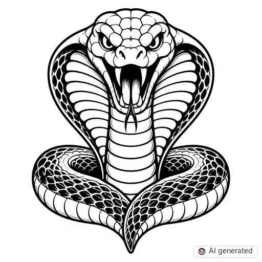 Cobra tattoo design in New School style