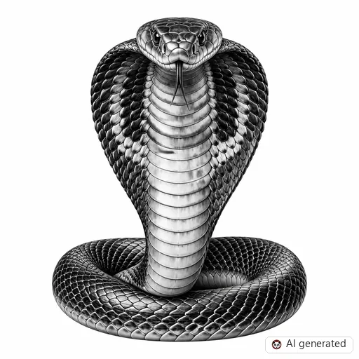Cobra tattoo design in Realism style
