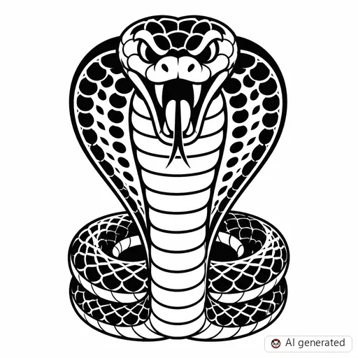 Cobra tattoo design in Traditional style