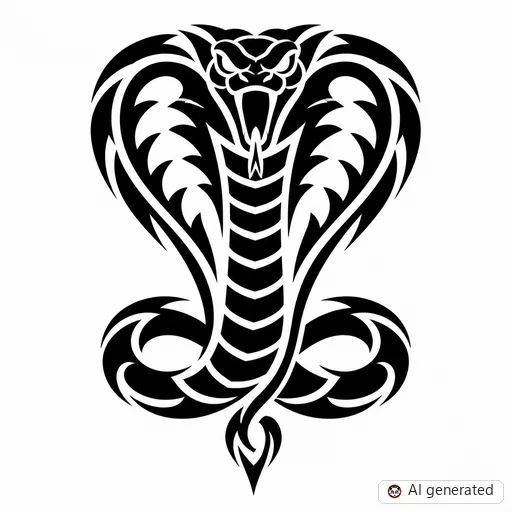 Cobra tattoo design in Tribal style