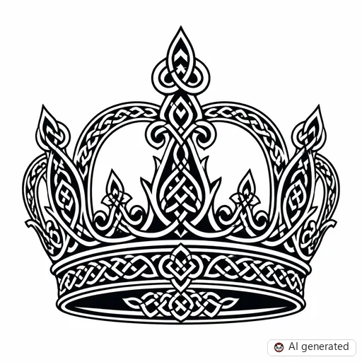 Disegno di tatuaggio Corona in stile Celtico