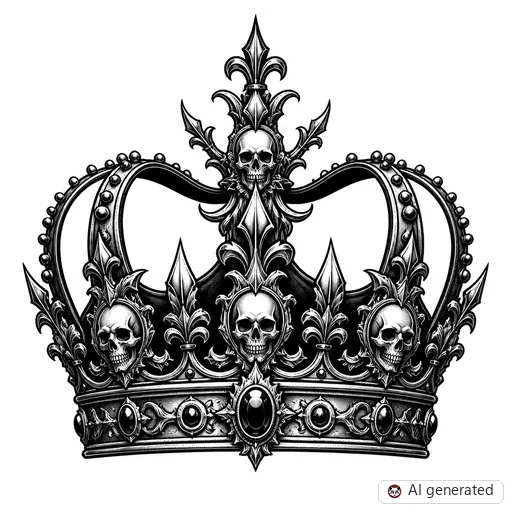Disegno di tatuaggio Corona in stile Gothic