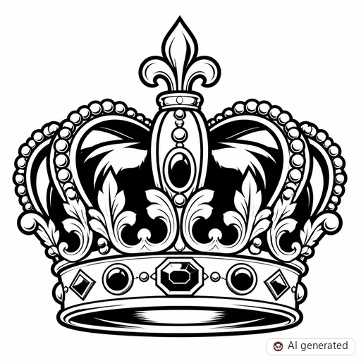 Crown tattoo design in New School style
