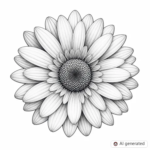 Daisy tattoo design in Realism style