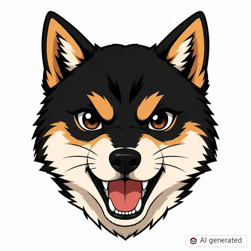 Hund-Tattoo-Entwurf im Stil Anime