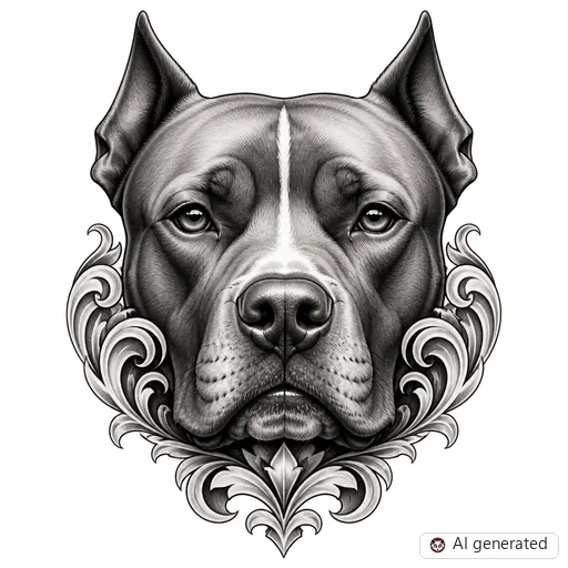 Hund-Tattoo-Entwurf im Stil Chicano