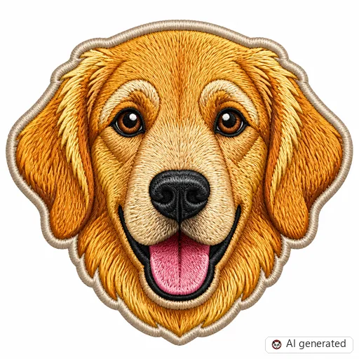 Diseño de tatuaje de Perro en estilo Bordado