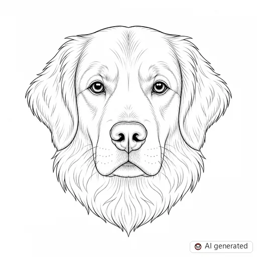 Dog tattoo design in Fine-Line style