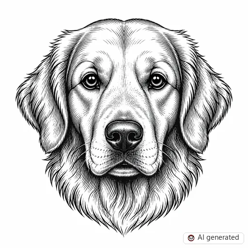 Dog tattoo design in Illustrative style