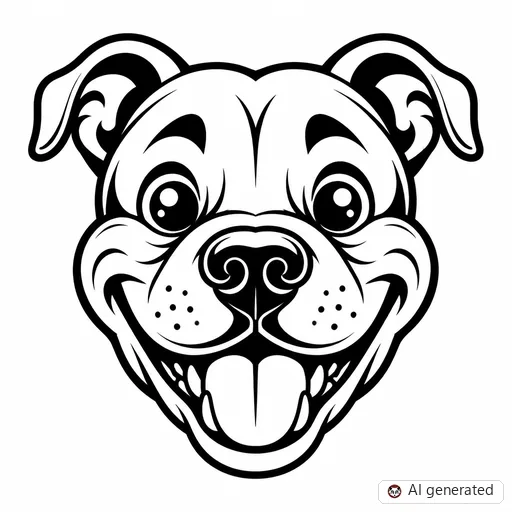Dog tattoo design in New School style