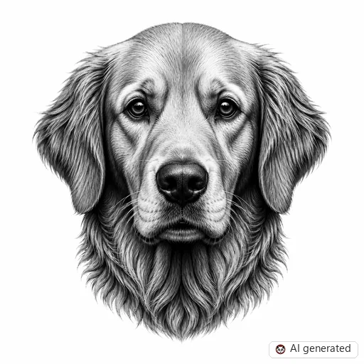 Dog tattoo design in Realism style