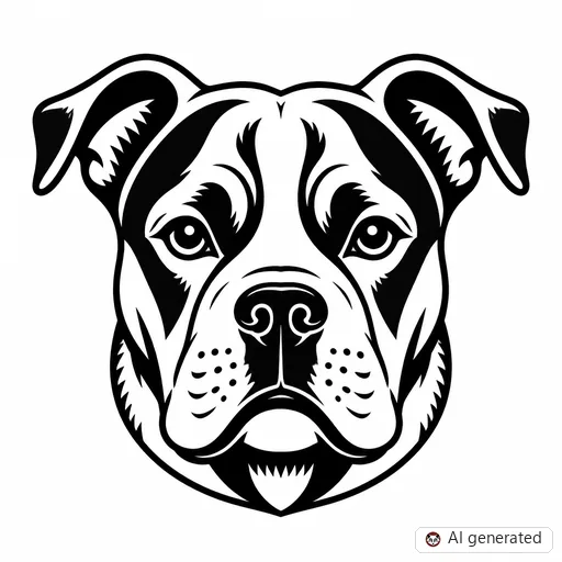 Dog tattoo design in Traditional style