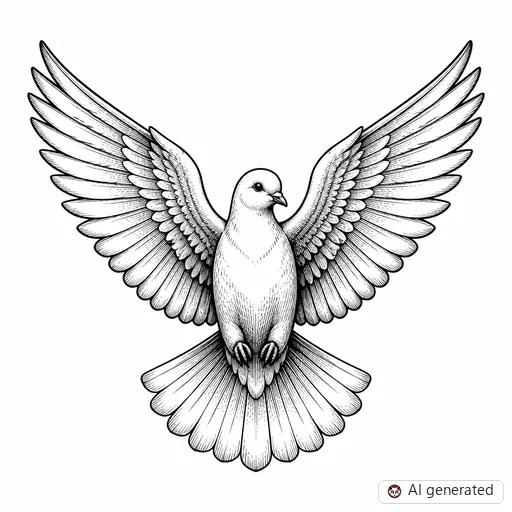 Dove tattoo design in Illustrative style