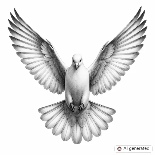 Dove tattoo design in Realism style