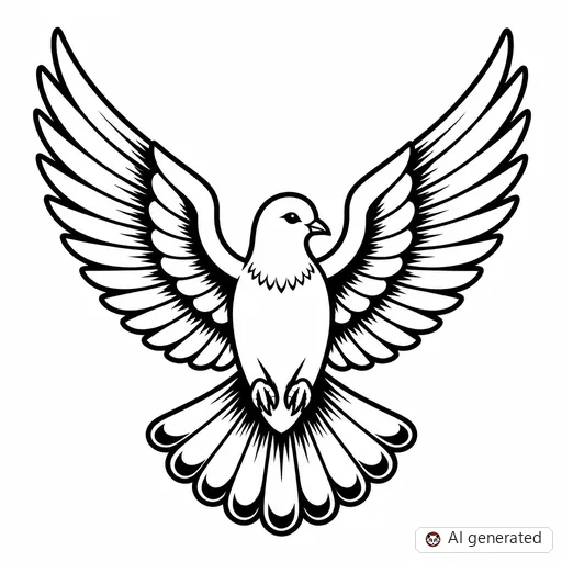 Dove tattoo design in Traditional style