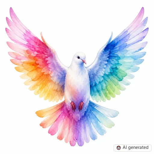 Dove tattoo design in Watercolor style
