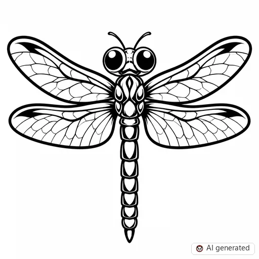 Dragonfly tattoo design in New School style